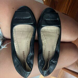 Hush Puppies Black Flats